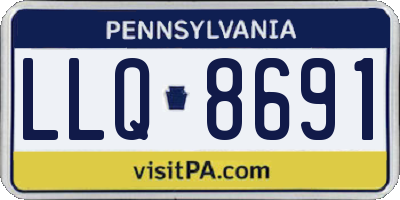 PA license plate LLQ8691