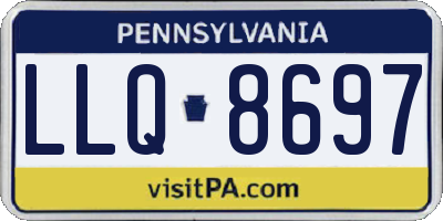 PA license plate LLQ8697
