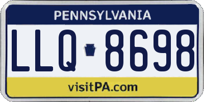 PA license plate LLQ8698