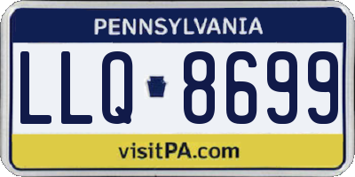 PA license plate LLQ8699