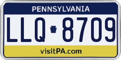 PA license plate LLQ8709