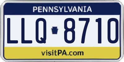 PA license plate LLQ8710