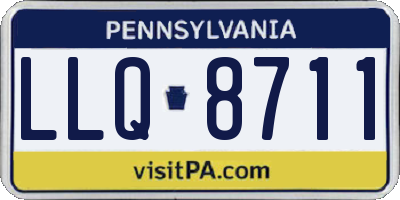PA license plate LLQ8711