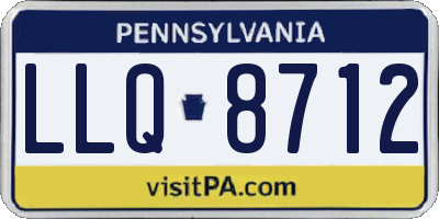 PA license plate LLQ8712