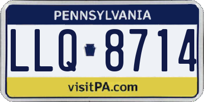 PA license plate LLQ8714