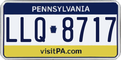 PA license plate LLQ8717