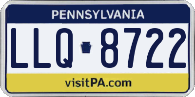PA license plate LLQ8722