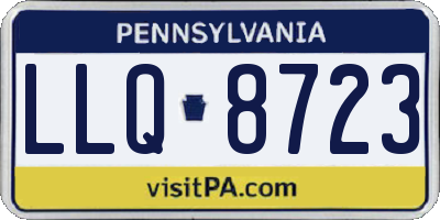 PA license plate LLQ8723