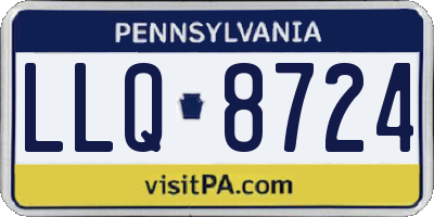 PA license plate LLQ8724