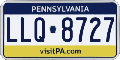 PA license plate LLQ8727