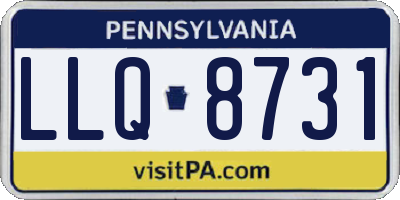 PA license plate LLQ8731