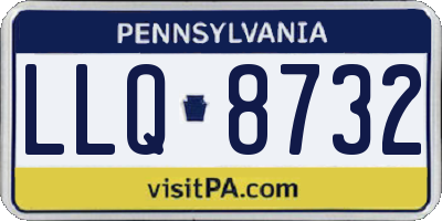 PA license plate LLQ8732