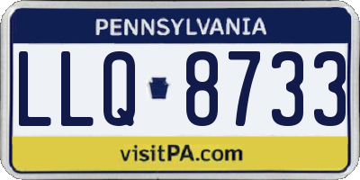 PA license plate LLQ8733