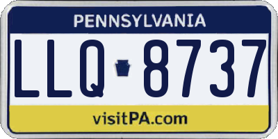 PA license plate LLQ8737