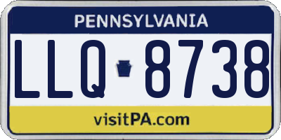 PA license plate LLQ8738