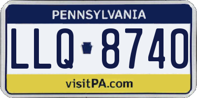 PA license plate LLQ8740