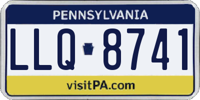 PA license plate LLQ8741