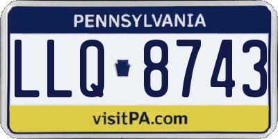 PA license plate LLQ8743