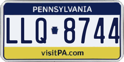 PA license plate LLQ8744