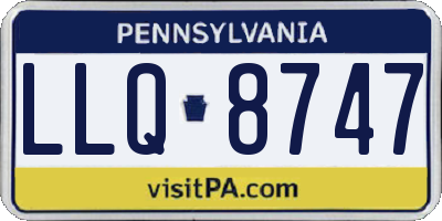 PA license plate LLQ8747