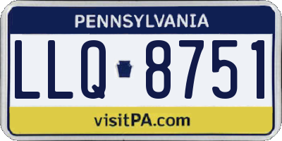 PA license plate LLQ8751