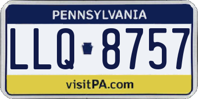 PA license plate LLQ8757
