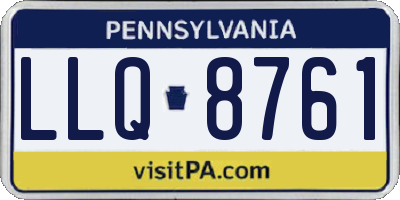PA license plate LLQ8761