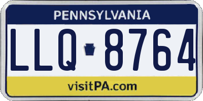 PA license plate LLQ8764