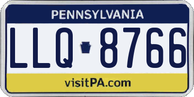 PA license plate LLQ8766