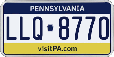 PA license plate LLQ8770