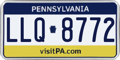 PA license plate LLQ8772