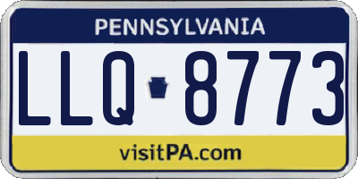 PA license plate LLQ8773