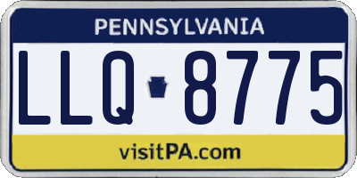 PA license plate LLQ8775