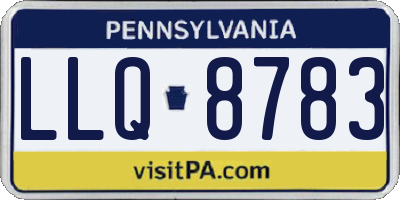 PA license plate LLQ8783