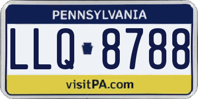PA license plate LLQ8788
