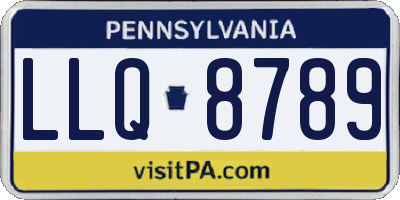 PA license plate LLQ8789