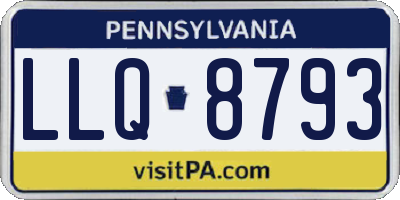 PA license plate LLQ8793