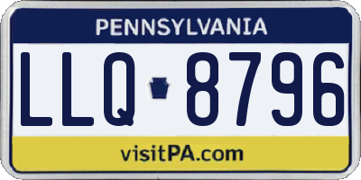 PA license plate LLQ8796