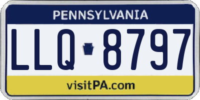 PA license plate LLQ8797