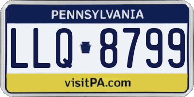 PA license plate LLQ8799