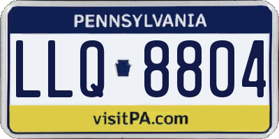 PA license plate LLQ8804