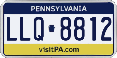 PA license plate LLQ8812