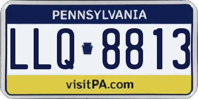 PA license plate LLQ8813