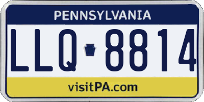 PA license plate LLQ8814