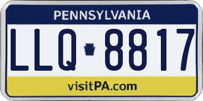 PA license plate LLQ8817