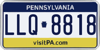 PA license plate LLQ8818