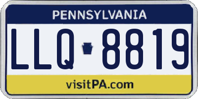 PA license plate LLQ8819