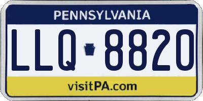 PA license plate LLQ8820