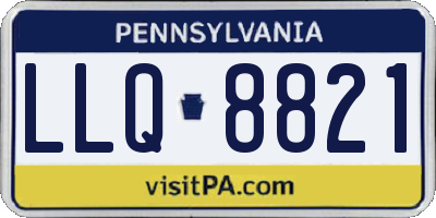 PA license plate LLQ8821