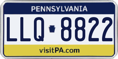 PA license plate LLQ8822